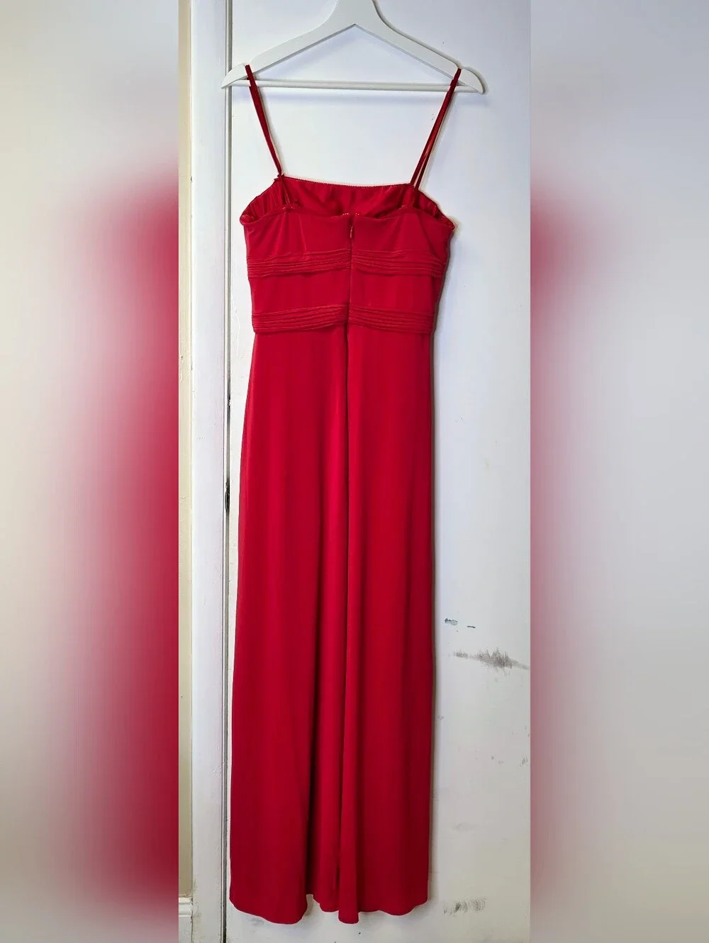 BCBGMAXAZRIA Marinola Ruched Maxi Dress / Gown Red Size M